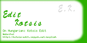 edit kotsis business card